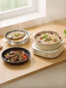 [China Plug Adapter Needed] Bear | Multifunctional Integrated Electric Hot Pot