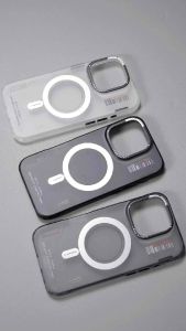 Ốp Lưng Nhám Cyberpunk Nút Bấm Kim Loại Viền Chống Trượt Cho iPhone 17 Pro Max 16 15 14 13 Njoyshop