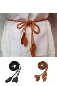 Ayfa Grosir / COD / Ikat Pinggang Tali Kepang Daun Fashion Wanita Korean Style