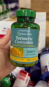 Viên uống hỗ trợ dạ dày Tinh Chất Nghệ Vàng Puritans Pride Turmeric Curcumin 180V 500MG