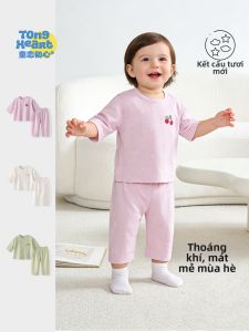 TONGLIANCHUXIN | Breathable Embossed Baby Sleepwear Set