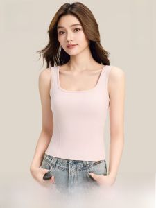 MiiOW | Womens Tank Top Vest Cotton Silk Slim Fit Backless Summer Spring Outerwear With Chest Pad Cat Person Self Matching Inner Wear