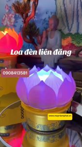 Đèn hoa đăng- Máy niệm phật hình hoa sen