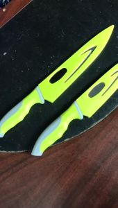 Pisau Gagang Hijau 2 Ukuran & Pisau Dapur Hijau Tajam