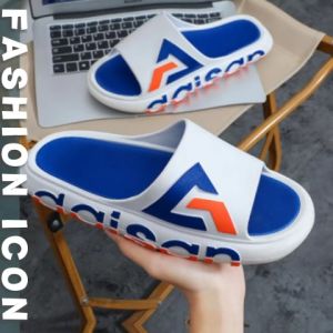 Xishop สุดฮิต รองเท้าแตะแบบสวม สุดยอดและเท่ากับรองเท้าผู้ชาย สกรีนลายภาษาอังกฤษ (Multicolor) รองเท้าพื้นหนานูมใส่และไม่ปวดเท้าแน่นอน