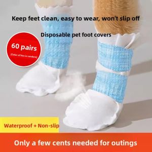 MONLEYTA | Disposable Dog Shoe Covers Waterproof Non-Slip Pet Shoes For Small Dogs Going Out Anti-Dirt Dog Walking Foot Covers