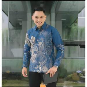 Kemeja Batik ParangSeling NAVY Lengan Panjang Lapis Furing