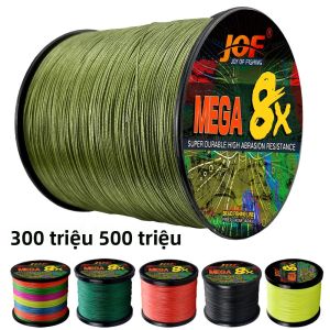 Dây Câu Cá Tết JOF 8 Sợi 300M/500M Dây PE Đa Sợi Chịu Lực 18LB-78LB Dây Chắc Chắn Dùng Cho Câu Cá Biển Cá Chép Sông Hồ