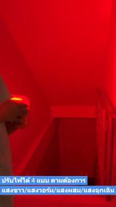 ไฟโซล่าเซลล์แคมปิ้ง สปอร์ตไลท์ พกพา LED ไฟชุกเฉิน หรี่แสงได้3ระดับ ไฟเตือน กันน้ำ ตกแต่งสวน กลางแจ้ง Solar FloodLight