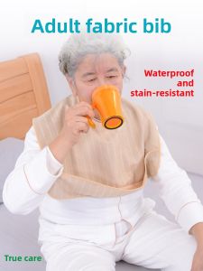 Adult Waterproof Saliva Bib for Eating And Illness Special Use Elderly People Small Cloth Cover Universal Design Feeding Aid