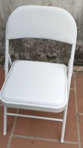 Ghế văn phòng gấp gọn có đệm lưng trần nhiều màu sắc khác nhau được làm từ khung sắt sơn tĩnh điện chống gỉ sét chất lượng cao Đầm lưng trần