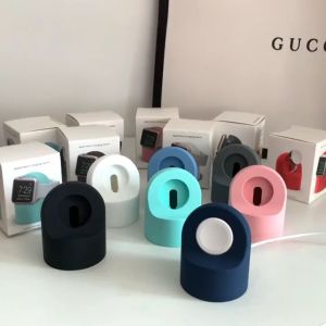 Silikon Smart Watch Charger Stand Untuk Apple Iwatch Watch Charger Holder Charging Base