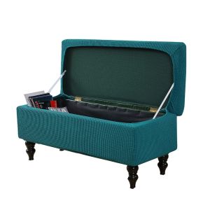 ผ้าคลุมเก้าอี้กล่องเก็บของแบบยืดหยุ่นได้แบบใหม่ผ้าคลุมที่วางเท้าแบบฝาพับผ้าคลุมเก้าอี้โซฟาผ้าคลุมกันฝุ่นแบบแยกชิ้นเป็นแถบ