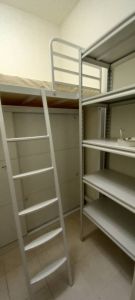 Loft bed customize for helper room/sliding door wardrobe/shelf customize for helper room/store room/bomb shelter/unity