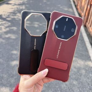 Huawei Mate70RS Leather Phone Case Instant XT Master Design Genuine Leather Protection Cover 270 Degree Rotating Magnetic Stand Anti-Fall New Premium Business Leather Shell