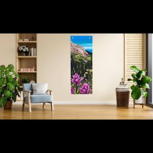 Thảm Yoga treo tường chính hãng Yvonne Spring Garden (TẶNG KÈM 3 PHẦN QUÀ) cao su tự nhiên dày 4mm bề mặt nhám siêu bám chống trơn trượt vượt trội ưa mồ hôi càng nhiều mồ hôi càng bám vừa làm thảm tập vừa làm tranh treo tường phòng khách phòng ngủ