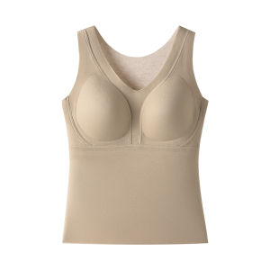 MiiOW | Áo len lót lông cừu dày cho nữ Áo khoác ngoài mùa thu đông Áo khoác ngoài đơn màu cổ chữ V MiiOW Cat Person Warm Silk Wool Vest