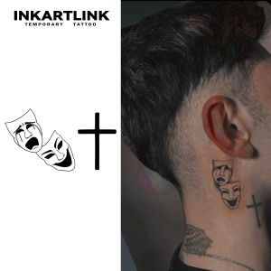 Clown Cross Temporary TattooLasts To 15 Days New Technology Magic Waterproof Semi Permanent Sticker.