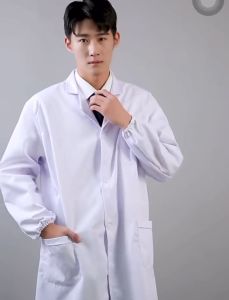 🔥🔥🔥จัดส่งจากกรุงเทพฯ ชุดกาวน์ขาว ชุดหมอ พยาบาล ชุดแล็ป แขนยาวและแขนสั้น เหมาะกับชายและหญิงเสื้อกราวน์แลป
