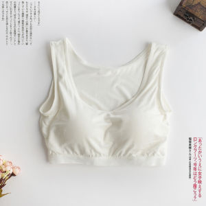 Modal with Chest Pad Wrapped Chest Tube Top Womens Wireless Short Camisole Half Bra Exercise Yoga Underwear