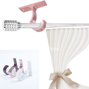 1PC Aluminum Alloy Curtain Rod Brackets Drapery Hanging Ceiling Curtain Rod Installation Hook
