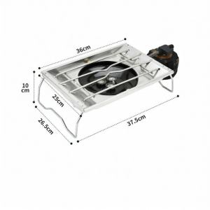 Outdoor Camping Portable Windproof Gas Stove with Strong Firepower and IGT Compatibility Stainless Steel