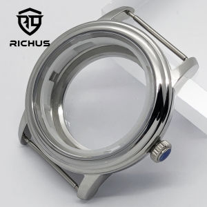 RICHUS NH35 Watch Case Silver 40mm Watch Case Sapphire Glass Fit NH34 NH35 NH36 ETA2824 PT5000 Movement Watch Accessories