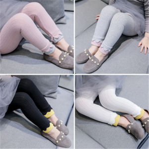 กางเกงขายาวผ้าฝ้ายสไตล์เกาหลีสำหรับเด็กผู้หญิง ฤดูใบไม้ร่วง 2024 กางเกงขายาวลายตัดกันสีสดใสสำหรับเด็กผู้หญิงวัย 2-7 ปี