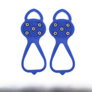 Non-Slip Snow Ice Climbing Shoes Covers Outdoor Mountain Climbing Elderly Children Ice Fishing Shoe Stubs Five-Tooth Bottoms