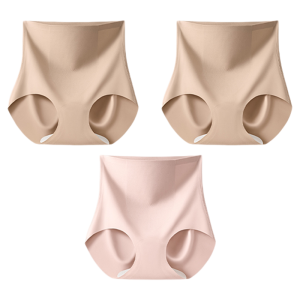MiiOW | High Waist Pure Cotton Antibacterial Ice Silk Womens Triangle Panties Seamless Comfortable Underwear For Young Ladies