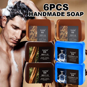Mens Handmade Soap Cologne Soap Agarwood Soap Last Soap Three in One Cleanses the Face Hair Bathes the Whole Body