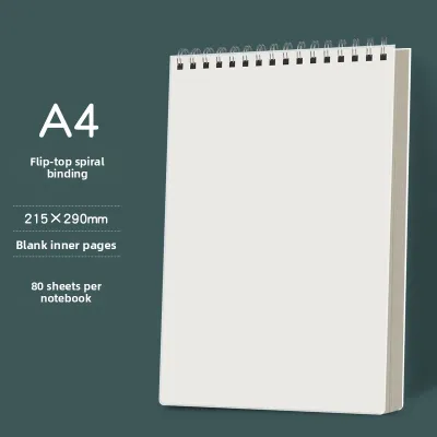 Thickened PP Wirebound Notebook A4/B5/A5 for College Students Office Use Record Book Horizontal Grid Blank Pixel Drawing Book
