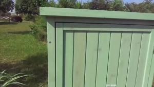 Outdoor Cabinet Storage Outdoor Storage Cabinet Stand Balcony Storage Cabinet Solid Wood Waterproof and Sun Protection Garden Storage 储物柜 收纳柜 Storage Boxes