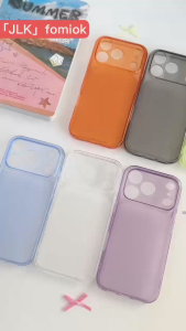 [JLK] Luxury Matte Ultra Thin Soft TPU Phone Case for iPhone 13 14 15 16 17 Pro Max Camera Protection Shockproof Translucence Back Cover