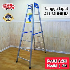 Tangga Lipat 2 Meter / Tangga 2 Fungsi Kuat Kokoh Berkualitas