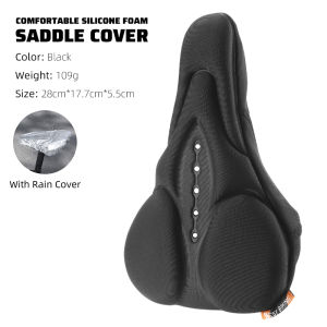West Biking | WEST BIKING Bike Saddle Cover Shockproof Soft High Elastic Breathable Bicycle Cushion Cover With Rain Cover Bicycle Accessories