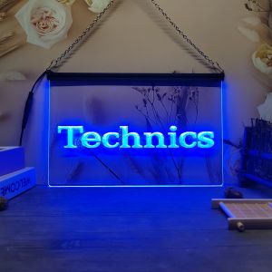 Technics Turntables DJ Music-3D Carving LED Neon Sign Home Decor Wall Wedding Creative Bedroom Desk