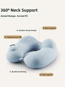 SLVGOODS | Portable Inflatable U-shaped Neck Pillow for Kids Travel Sleep