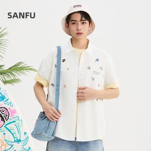 SANFU | Áo Sơ Mi Ngắn Dáng In Hình Độc Đáo