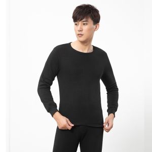 Winter Thermal Underwear Men Fleece-lined Thickened Winter Youth Suit Autumn Clothes Long Pants for the Elderly Cold-Proof Two-piece Set