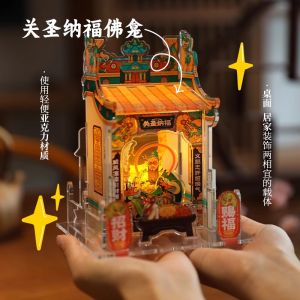 Handmade Office Desk Decorations Guan Gong Wu Tai Sheng Altar Figure Acrylic Material Business Office Desktop Ornaments