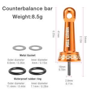 HAUT TON 1pc Fishing Reel Balance Stand Aluminum Alloy Balance Bar For Protect Stabilize Spinning Fishing Reel DIY Accessories