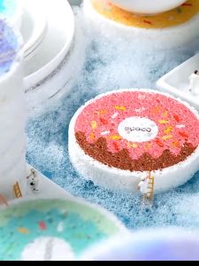 Ecoco Sponge for Dishwashing Doughnut Kitchen Sponge Foam Expandable Dish Scrubber No-deformation