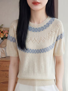 SHEHAN | Lace Hollow Out T-Shirt Loose Slim Summer Short Sleeve