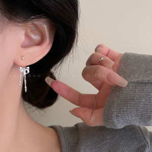 Elegant French Ballet Style Tassel Butterfly Knot Womens 2025 New Luxury Sensation Ear Studs Fine Quality Ear Jewelry