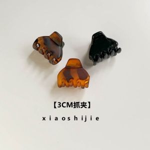 กิ๊บติดผมแบบหนีบเล็กสีเทาแมทท์ยาว 3 ซม. กิ๊บติดผมสไตล์ฝรั่งเศสสำหรับผู้หญิง กิ๊บติดผมแบบหนีบด้านสำหรับใส่ผมข้างหน้า สไตล์ไฮเอนด์