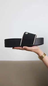 MICHAELA Contrasting Color Chunky Sandals 5CM Minimalist Chic Knitted for Travel Casual SH5522128 CL