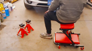 Car Repair Lying Board Mechanic Creeper Heavy Duty Auto Foldable Repair Bench Thickened Auto Repair Stool