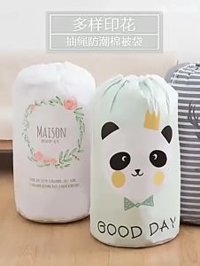 *SG SELLER* Dust-Free Quilt Storage Bag|83x47cm Drawstring Waterproof Large Capacity Toy DownJacket Pack Organizer