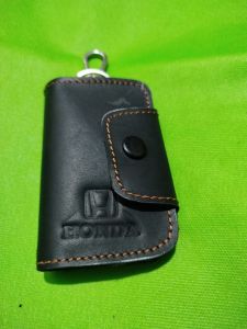 Dompet STNK kulit asli Honda / Keychain gantungan kunci mobil kulit